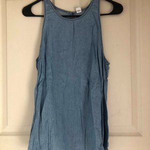 Blue denim tank top